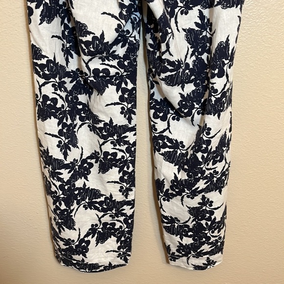 Casual Floral Linen Blend Straight Leg Pant - Picture 10 of 12